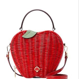 Sold Out Kate Spade Honeycrisp Apple Basket Crossbody Bag Red Adorable New